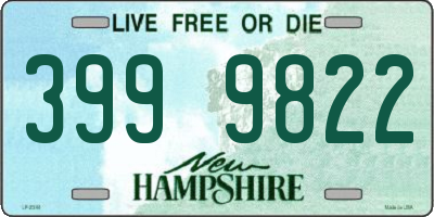 NH license plate 3999822