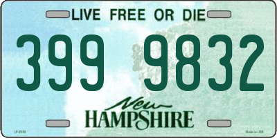 NH license plate 3999832