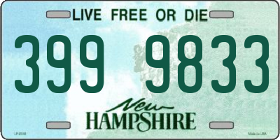 NH license plate 3999833