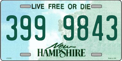 NH license plate 3999843