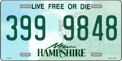 NH license plate 3999848