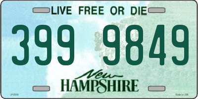 NH license plate 3999849