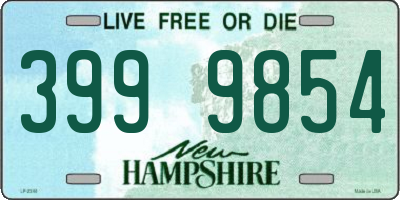 NH license plate 3999854