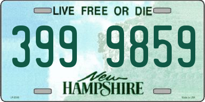 NH license plate 3999859