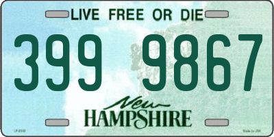 NH license plate 3999867