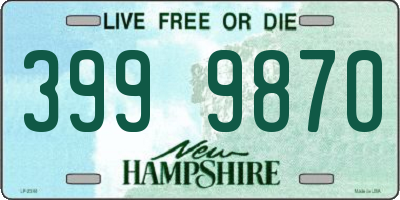 NH license plate 3999870