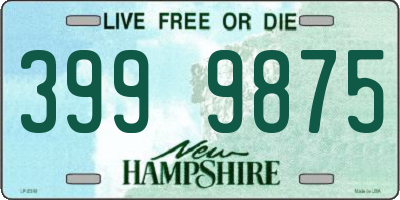 NH license plate 3999875