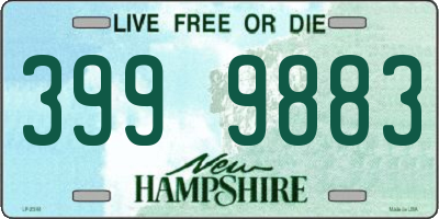 NH license plate 3999883