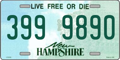 NH license plate 3999890