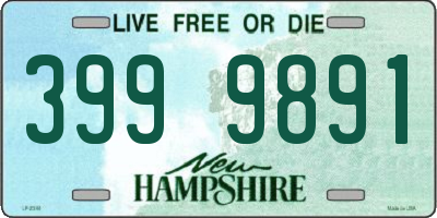 NH license plate 3999891