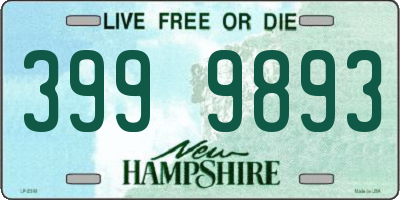 NH license plate 3999893