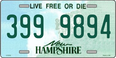 NH license plate 3999894