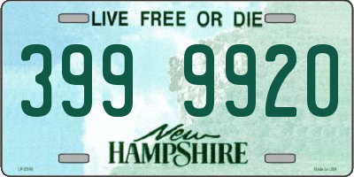 NH license plate 3999920