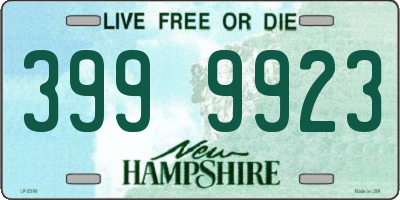 NH license plate 3999923