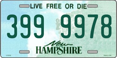 NH license plate 3999978
