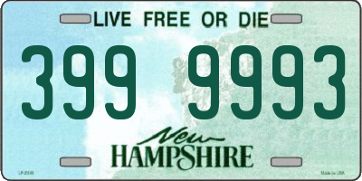 NH license plate 3999993