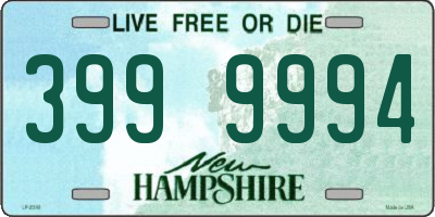 NH license plate 3999994