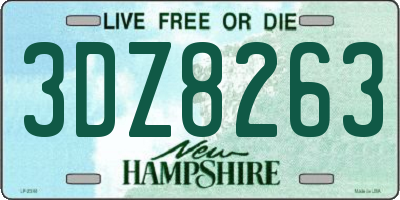 NH license plate 3DZ8263