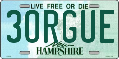 NH license plate 3ORGUE