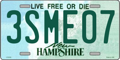 NH license plate 3SME07