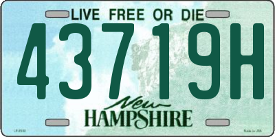 NH license plate 43719H