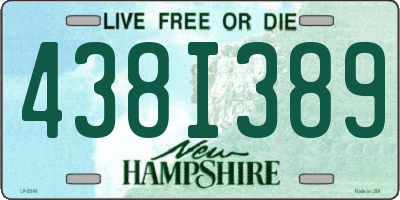 NH license plate 438I389