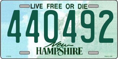 NH license plate 440492