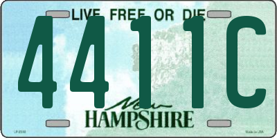 NH license plate 4411C