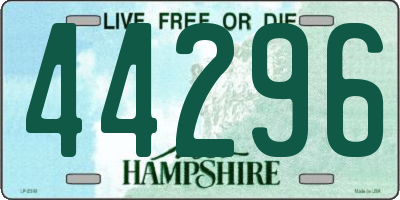 NH license plate 44296