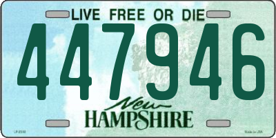 NH license plate 447946