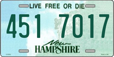 NH license plate 4517017