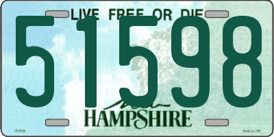 NH license plate 51598