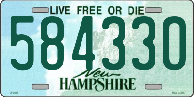 NH license plate 584330