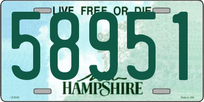 NH license plate 58951