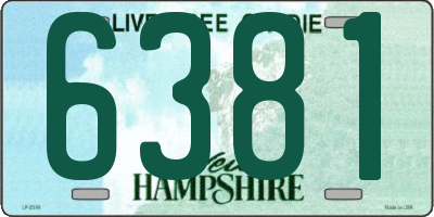 NH license plate 6381