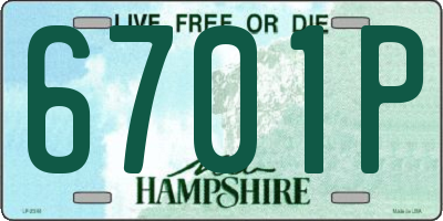 NH license plate 6701P