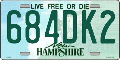 NH license plate 684DK2