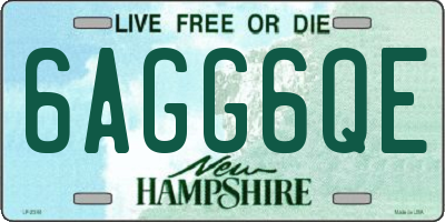 NH license plate 6AGG6QE