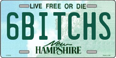 NH license plate 6BITCHS