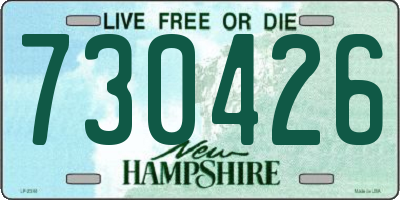 NH license plate 730426