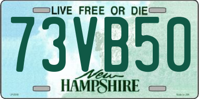 NH license plate 73VB50