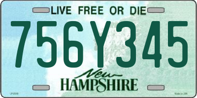 NH license plate 756Y345