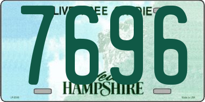 NH license plate 7696