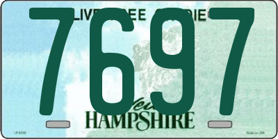 NH license plate 7697