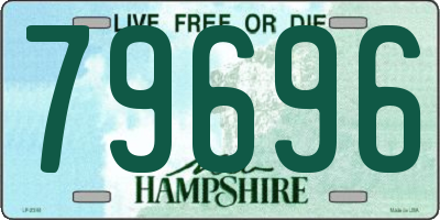 NH license plate 79696