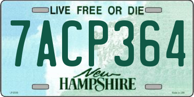 NH license plate 7ACP364