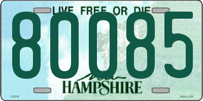 NH license plate 80085