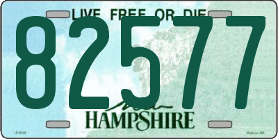 NH license plate 82577