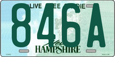 NH license plate 846A