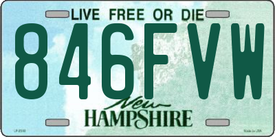 NH license plate 846FVW